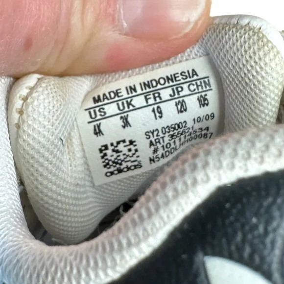 ADIDAS Baby Toddler 4K Superstar 3 Stripe Leather Sneakers White With Navy Blue - Picture 2 of 15